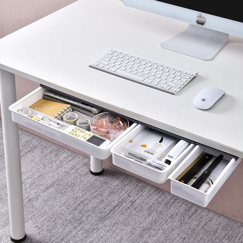 Under Desk Drawer Invisible Storage Box Office Computer Desktop Finishing Classroom Storage Stationery Makeup Storage Drawer - Image 2